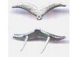 German Luftwaffe Metal Gulls x 2 for Collar Tabs