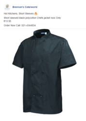 Chef Uniform on Your Favourite Brands & Products -At Brennan's Caterwo